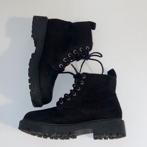H&M Black lace up booties